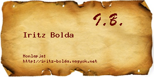 Iritz Bolda névjegykártya